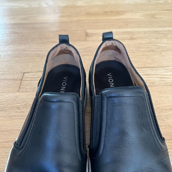 Vionic Kimmie Black Leather Slip On Sneakers Women's Size 11 - Picture 4 of 9